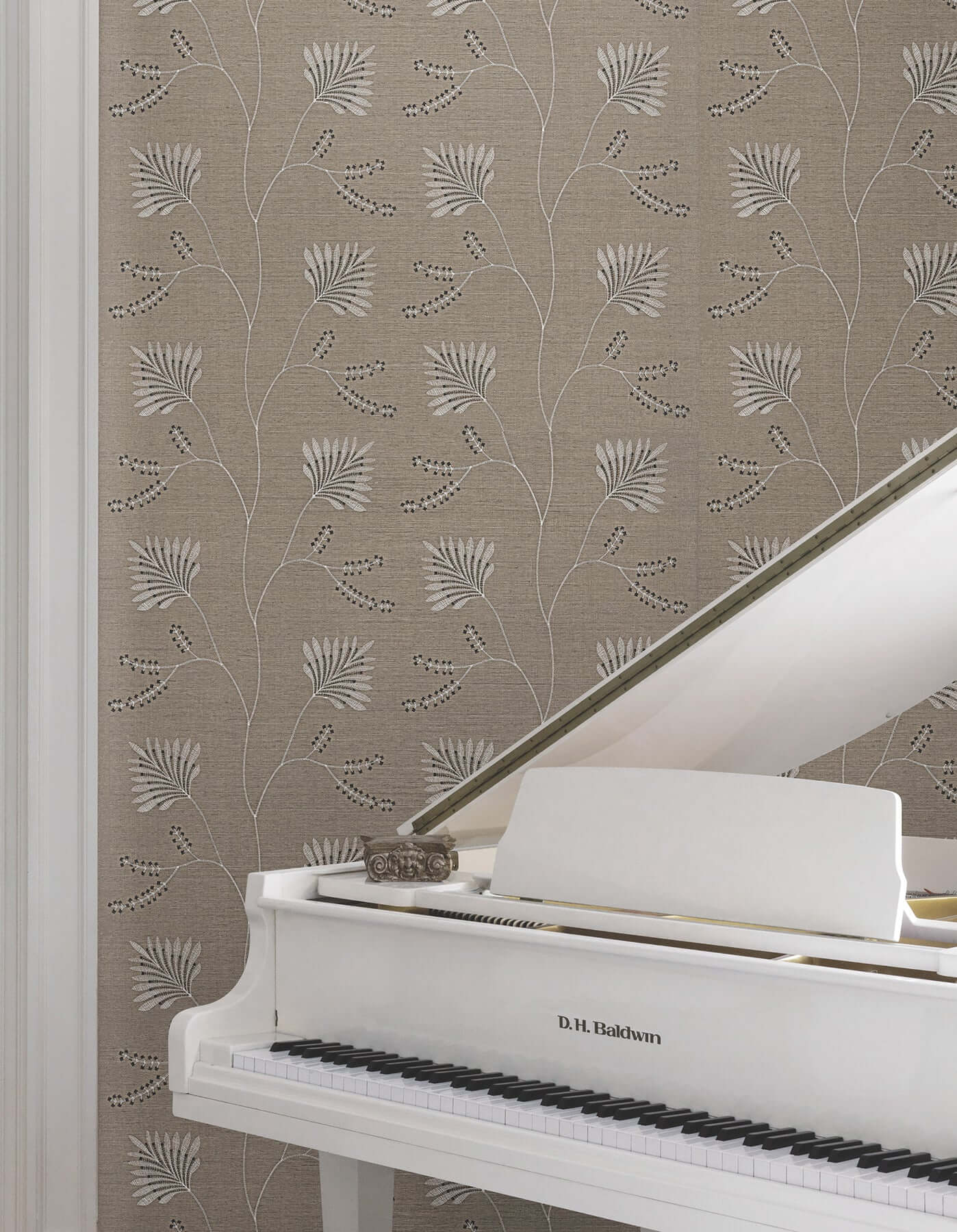laelynn-taupe-wallpaper-york-wallcoverings-mx9607 - York Wallpaper Wallpaper