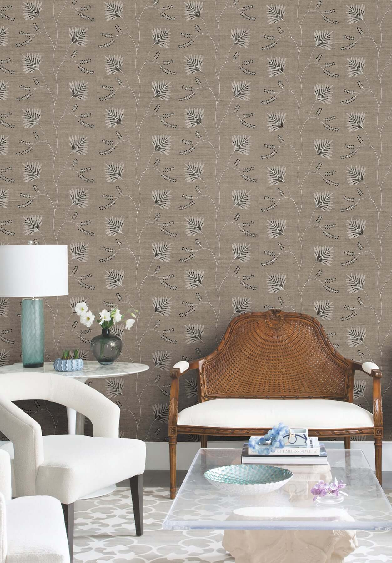 laelynn-taupe-wallpaper-york-wallcoverings-mx9607 - York Wallpaper Wallpaper