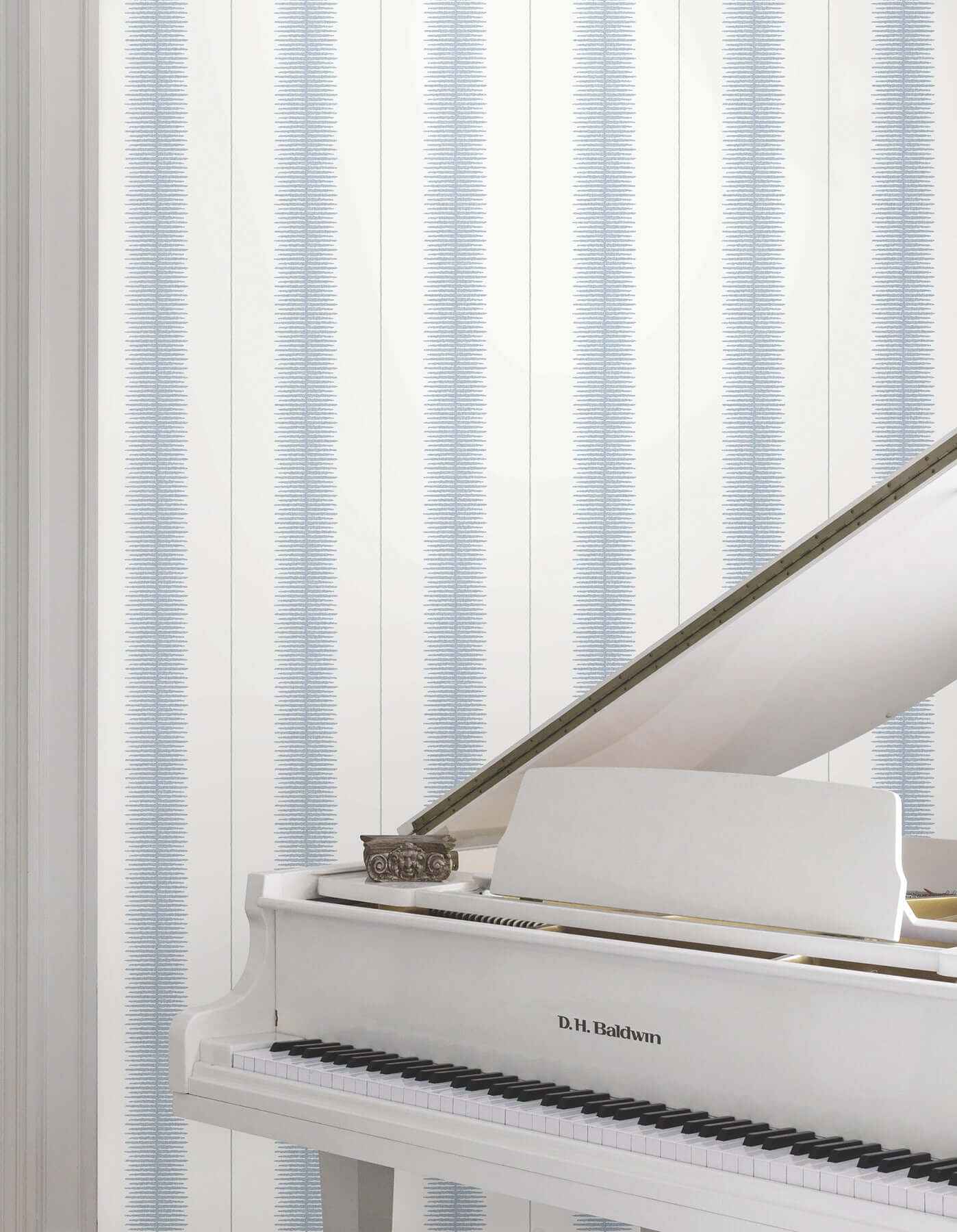 Tandem Stripe Blue Wallpaper - York Wallcoverings - MX9611 - York Wallcoverings Wallpaper