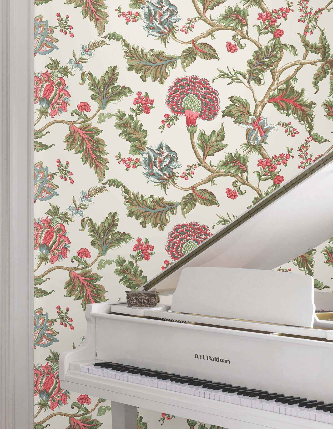 Monroe Rhubarb Wallpaper - York Wallcoverings - MX9625W - York Wallcoverings Wallpaper