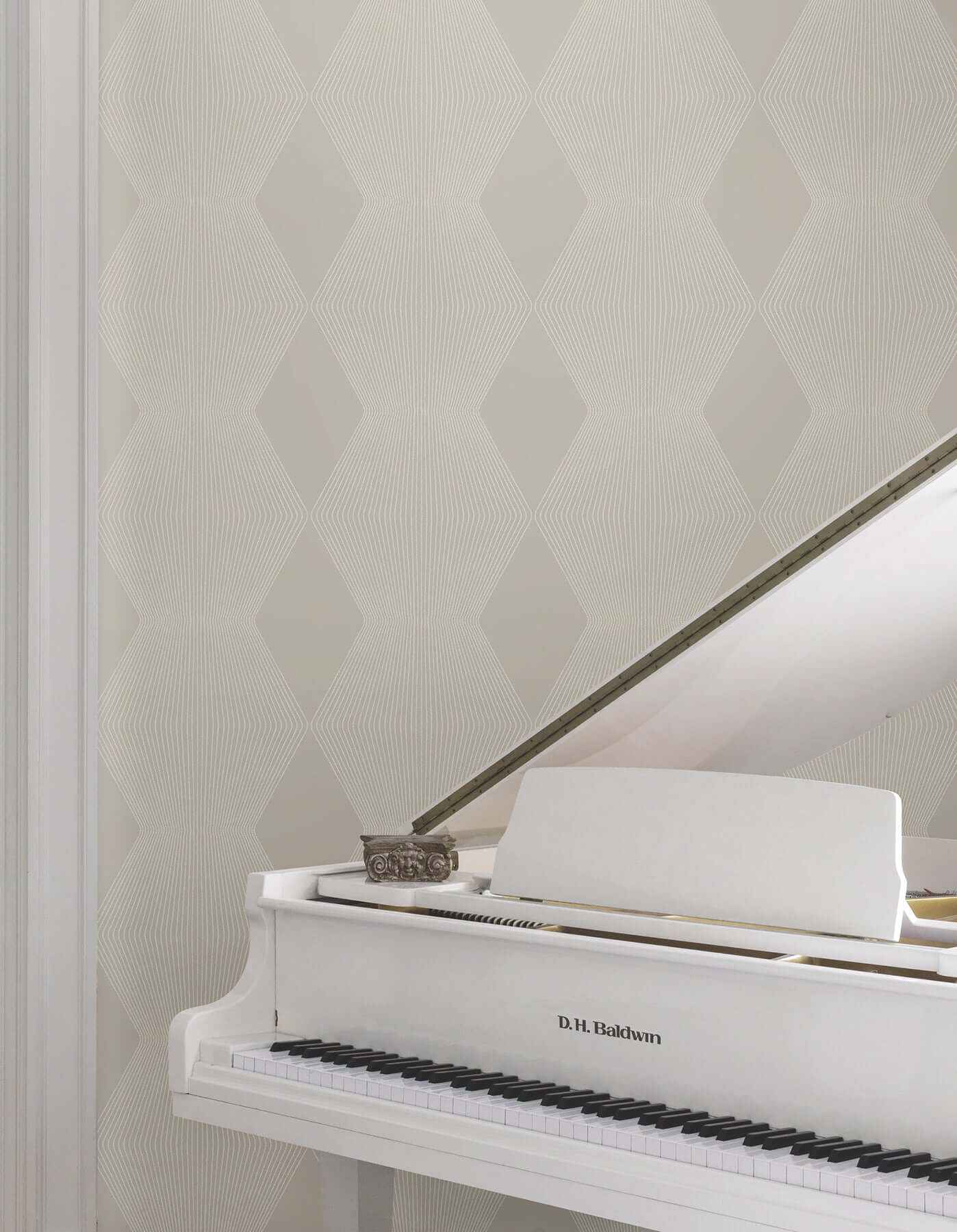 Diamond Legacy Taupe Wallpaper - York Wallcoverings - MX9632 - York Wallcoverings Wallpaper