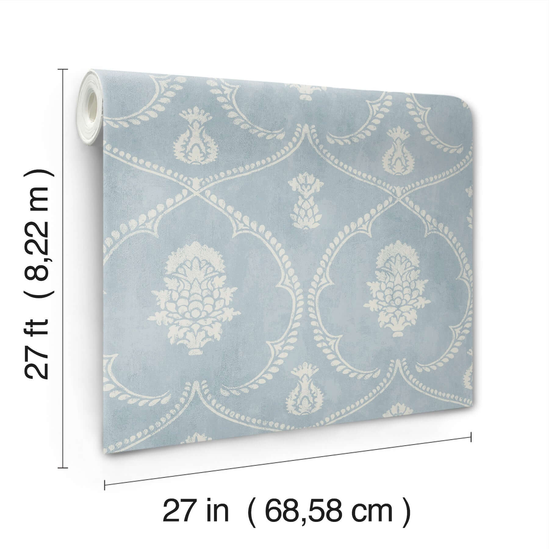 royal-damask-blue-wallpaper-york-wallcoverings-mx9644 - York Wallpaper Wallpaper