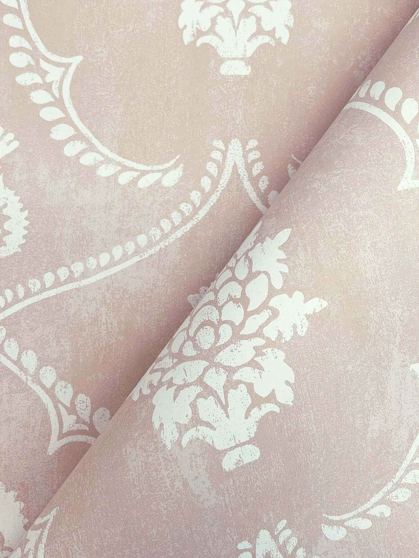 Royal Damask Blush Wallpaper - York Wallcoverings - MX9646 - York Wallcoverings Wallpaper