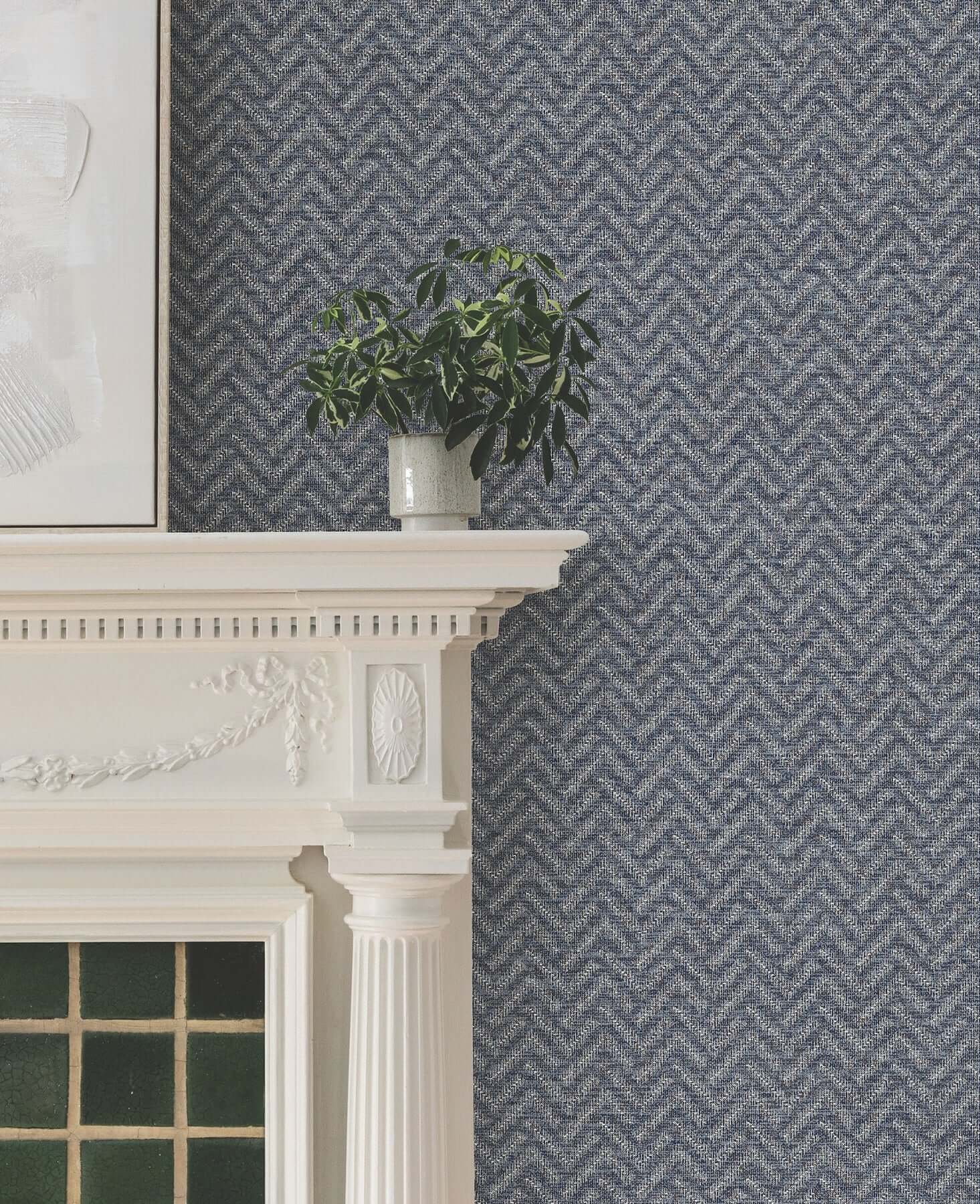 regent-navy-wallpaper-york-wallcoverings-mx9675 - York Wallpaper Wallpaper