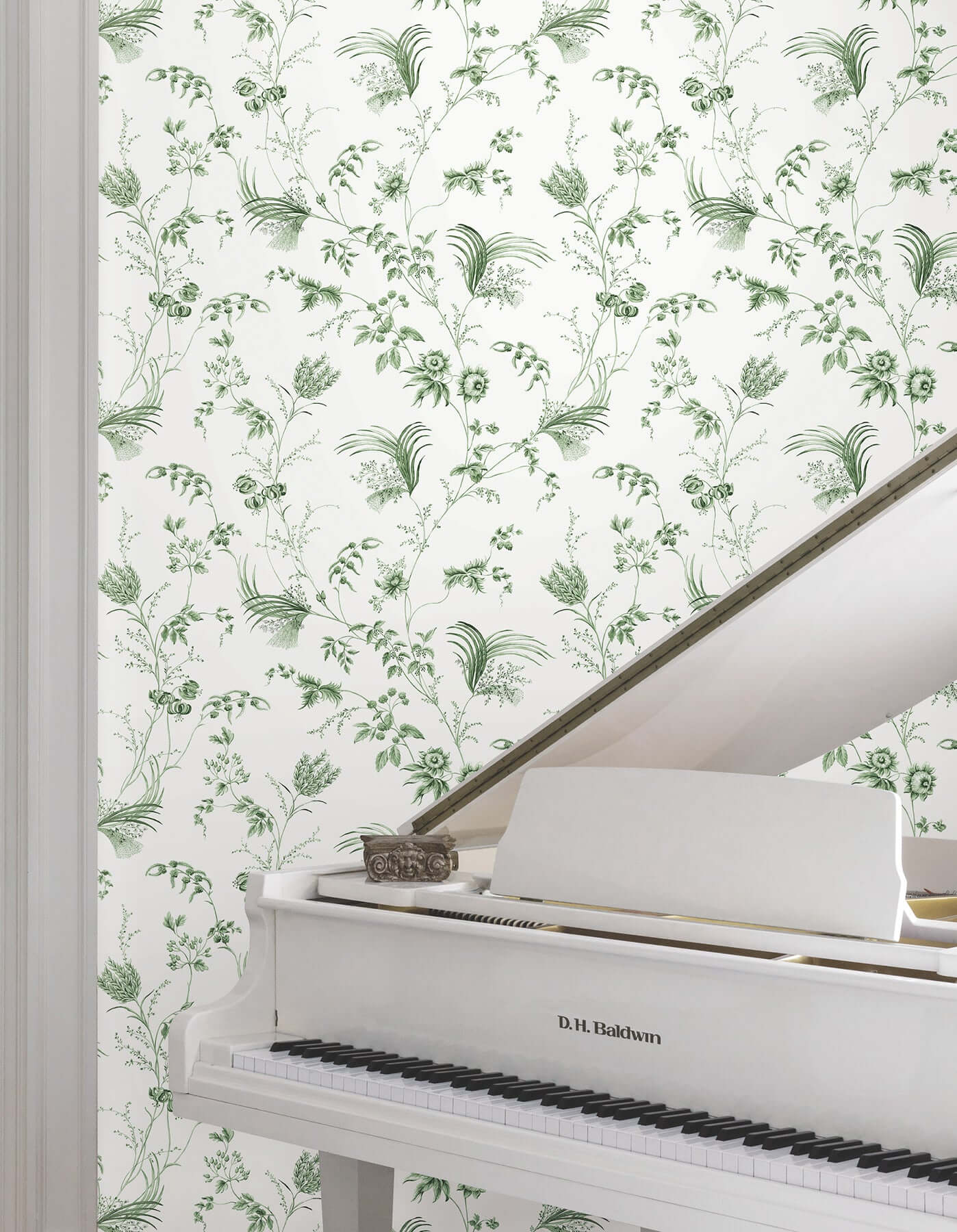 floral-lace-green-wallpaper-york-wallcoverings-mx9680 - York Wallpaper Wallpaper