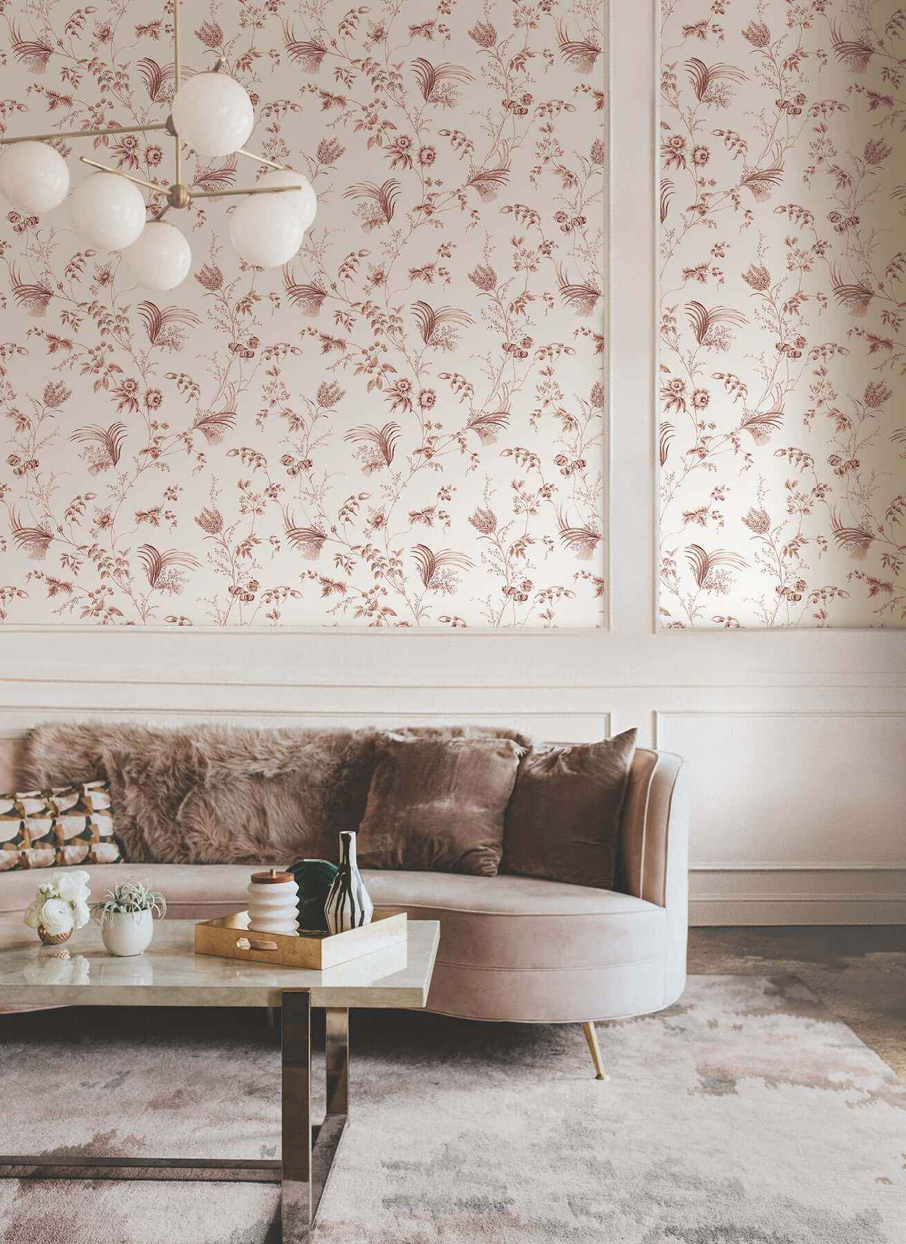 Floral Lace Brick Wallpaper - York Wallcoverings - MX9684