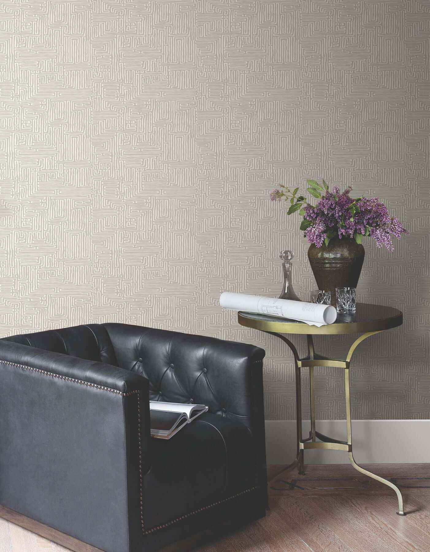 Passages Taupe Wallpaper - York Wallcoverings - MX9685