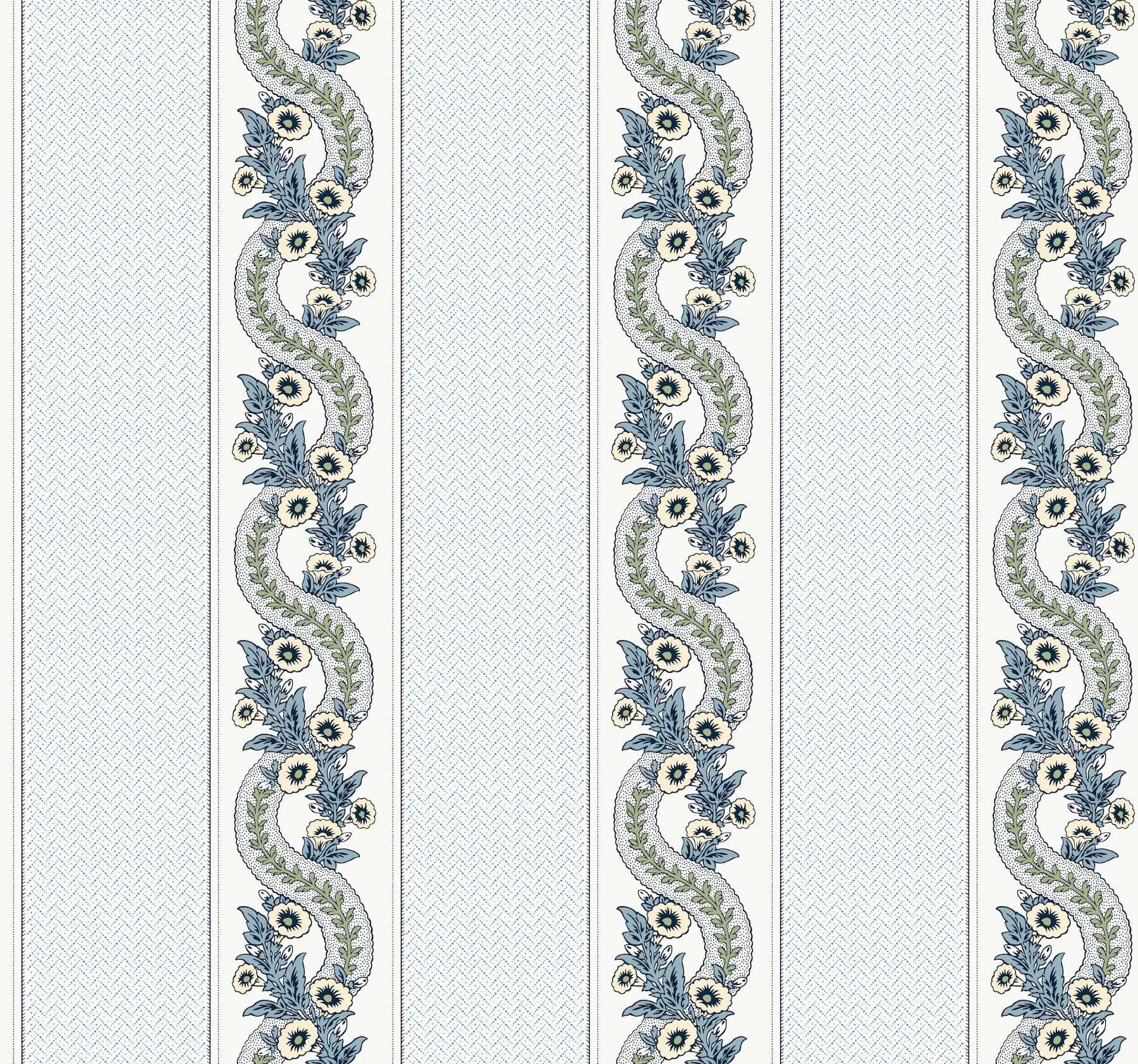 abbeys-garland-aqua-wallpaper-york-wallcoverings-mx9692 - York Wallpaper Wallpaper