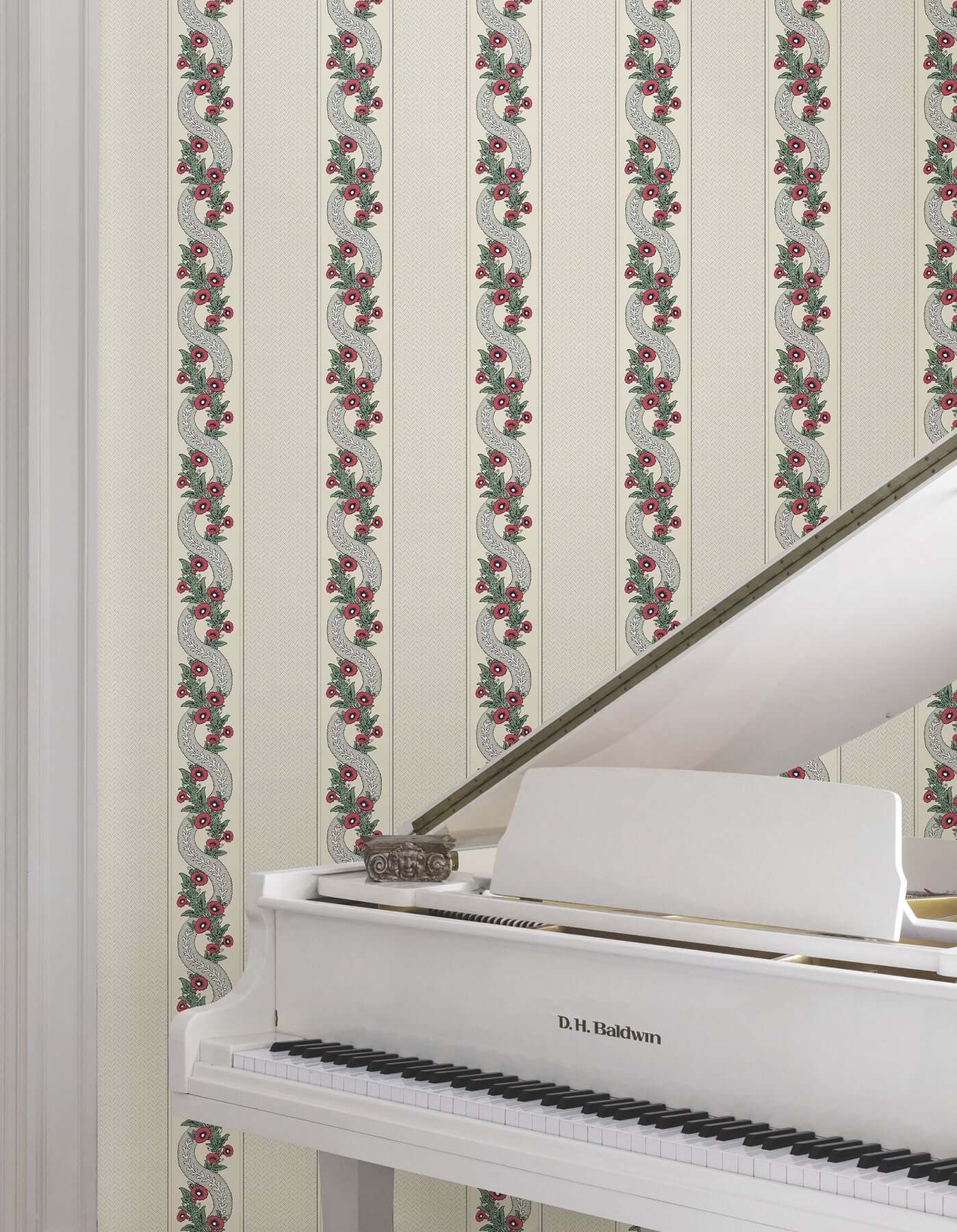 abbeys-garland-ruby-wallpaper-york-wallcoverings-mx9694 - York Wallpaper Wallpaper