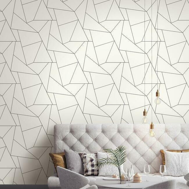 fractured-prism-premium-peel-stick-wallpaper-black-york-wallcoverings-psw1063rl - York Wallcoverings Wallpaper