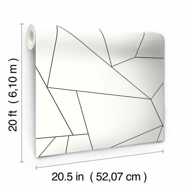 fractured-prism-premium-peel-stick-wallpaper-black-york-wallcoverings-psw1063rl - York Wallcoverings Wallpaper
