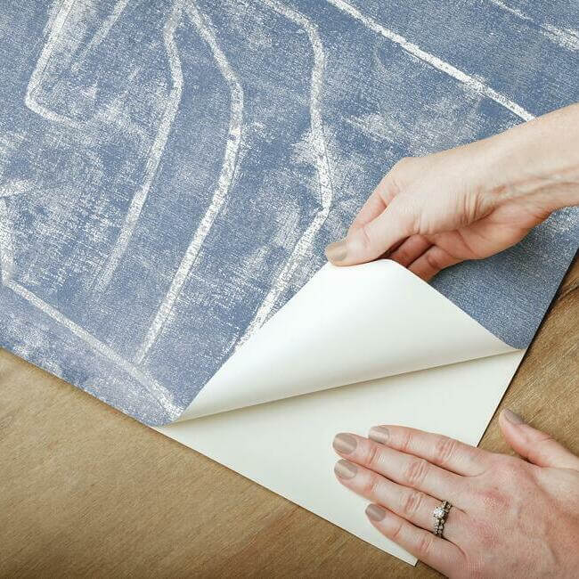 urban-chalk-blue-peel-stick-wallpaper-york-wallcoverings-psw1232rl - York Wallpaper Wallpaper