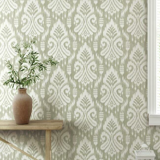 hawthorne-ikat-premium-peel-stick-wallpaper-linen-york-wallcoverings-psw1144rl - York Wallcoverings Wallpaper