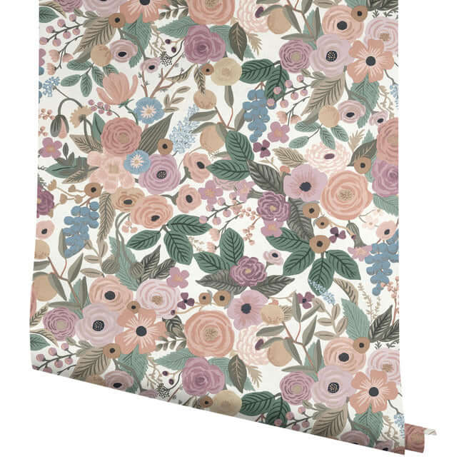 garden-party-premium-peel-stick-wallpaper-blush-multi-york-wallcoverings-psw1483rl - York Wallcoverings Wallpaper