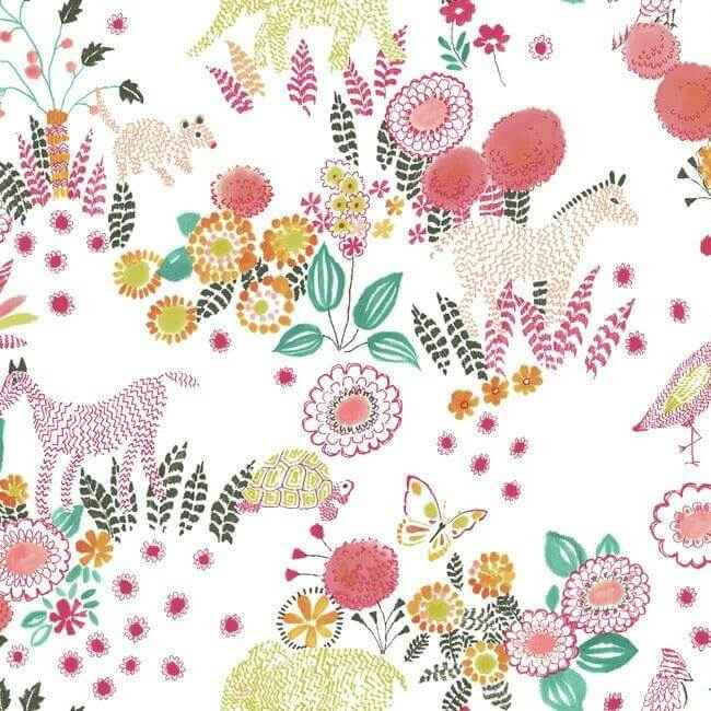 Reverie Premium Peel Stick Wallpaper Coralorange - York Wallcoverings - PSW1193RL