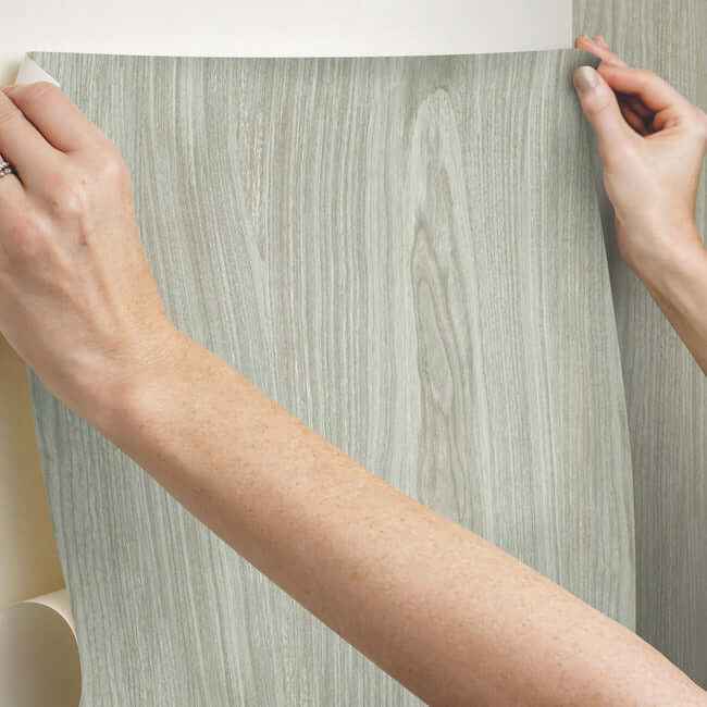 Linden Grey Peel & Stick Wallpaper - York Wallcoverings - PSW1275RL - York Wallcoverings Wallpaper