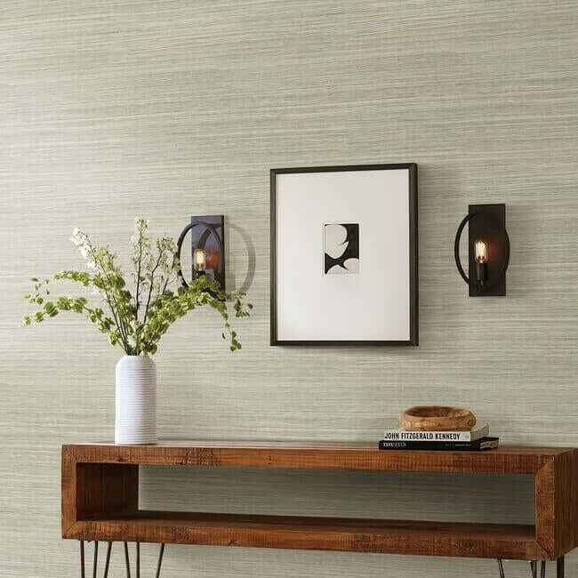 Cattail Weave Brown Peel & Stick Wallpaper - York Wallcoverings - PSW1278RL - York Wallcoverings Wallpaper