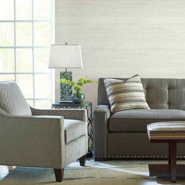 Cattail Weave White Peel & Stick Wallpaper - York Wallcoverings - PSW1279RL