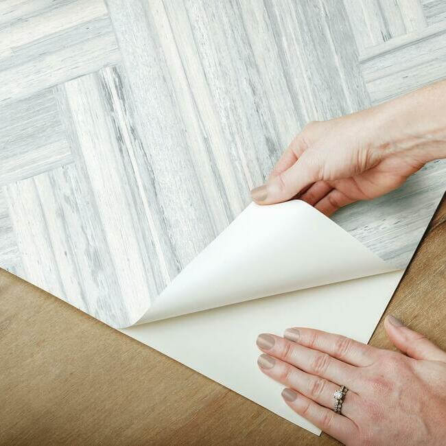 hermosa-herringbone-blue-peel-stick-wallpaper-york-wallcoverings-psw1289rl - York Wallcoverings Wallpaper