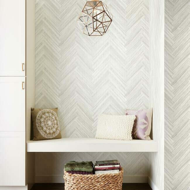 hermosa-herringbone-beige-peel-stick-wallpaper-york-wallcoverings-psw1287rl - York Wallpaper Wallpaper