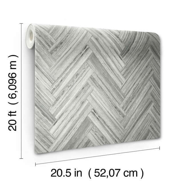 hermosa-herringbone-grey-peel-stick-wallpaper-york-wallcoverings-psw1288rl - York Wallcoverings Papel pintado