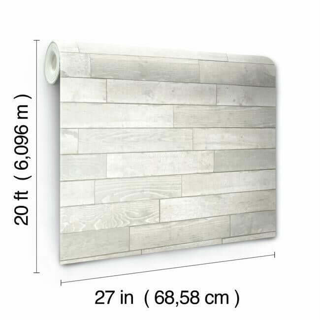 warehouse-planks-white-peel-stick-wallpaper-york-wallcoverings-psw1293rl - York Wallcoverings Wallpaper