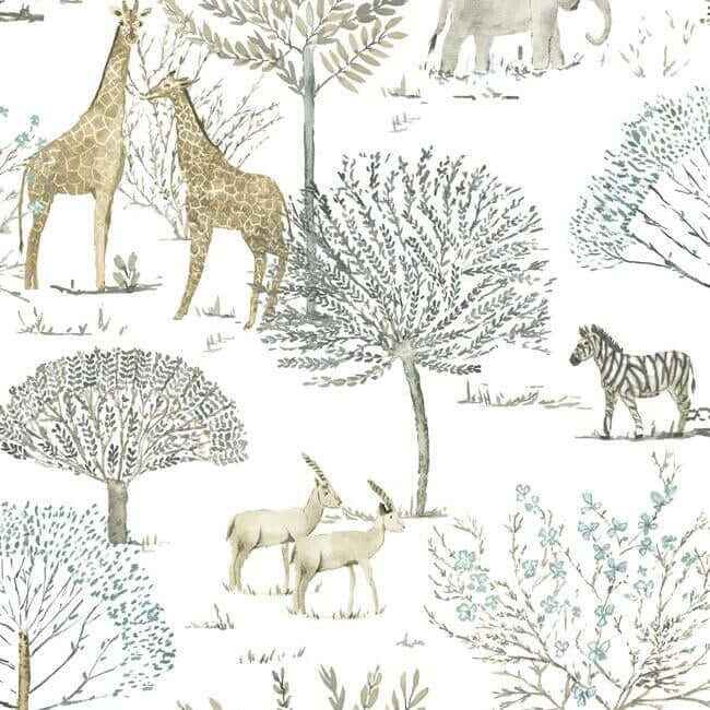 On the Savanna Neutral Peel & Stick Wallpaper - York Wallcoverings - PSW1212RL