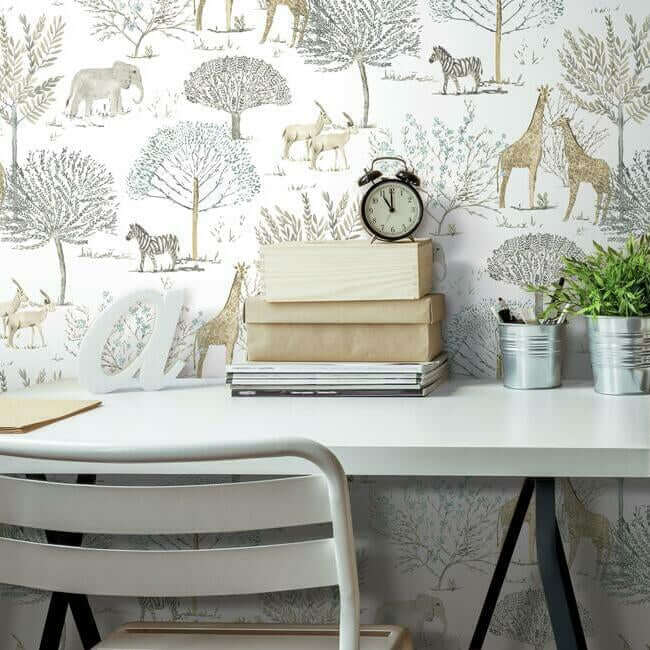 on-the-savanna-neutral-peel-stick-wallpaper-york-wallcoverings-psw1212rl - York Wallpaper Wallpaper