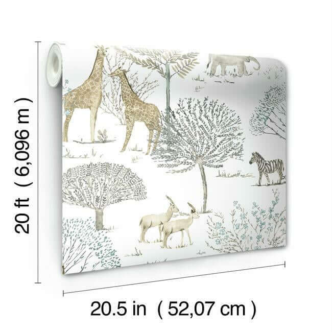 on-the-savanna-neutral-peel-stick-wallpaper-york-wallcoverings-psw1212rl - York Wallpaper Wallpaper