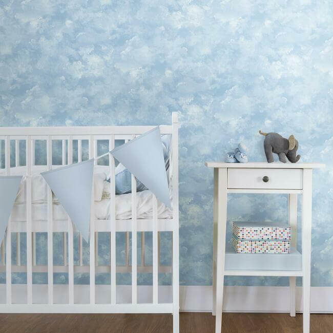 atrium-clouds-blue-peel-stick-wallpaper-york-wallcoverings-psw1211rl - York Wallpaper Wallpaper