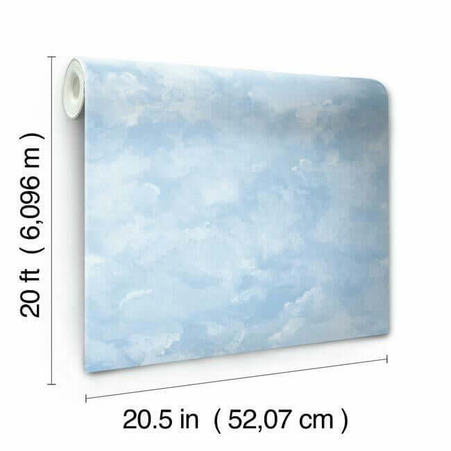 atrium-clouds-blue-peel-stick-wallpaper-york-wallcoverings-psw1211rl - York Wallpaper Wallpaper