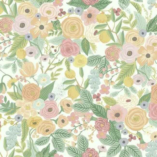 Garden Party Pastel Wallpaper - York Wallcoverings - RI5118