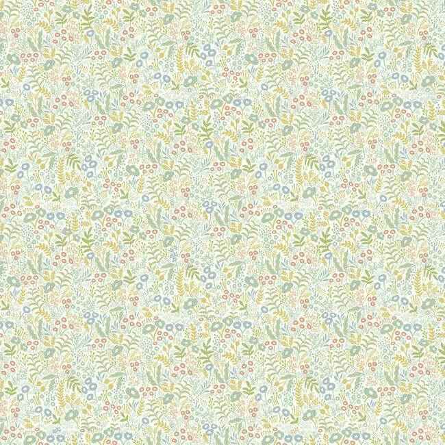 Tapestry Light Mustard Wallpaper - York Wallcoverings - RI5127