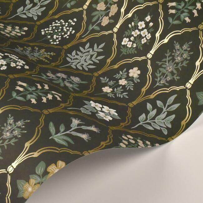 hawthorne-black-cream-wallpaper-york-wallcoverings-ri5133 - York Wallpaper Wallpaper