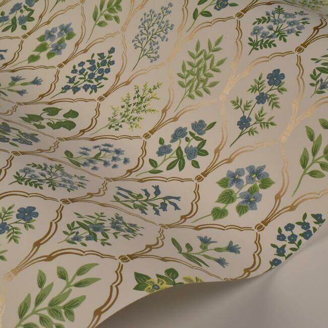 hawthorne-blue-green-wallpaper-york-wallcoverings-ri5132 - York Wallpaper Wallpaper