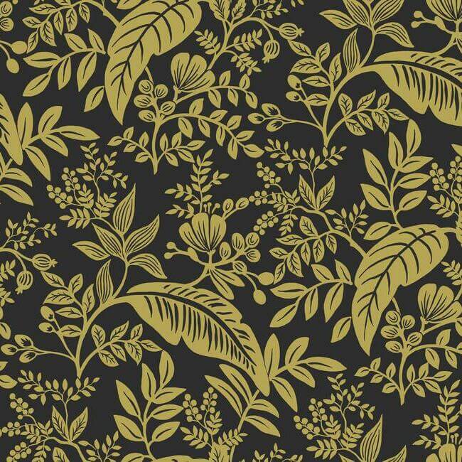 canopy-gold-black-wallpaper-york-wallcoverings-ri5139 - York Wallpaper Wallpaper