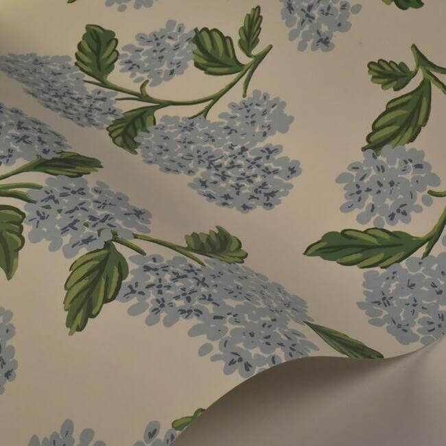 hydrangea-blue-white-wallpaper-york-wallcoverings-ri5143 - York Wallpaper Wallpaper