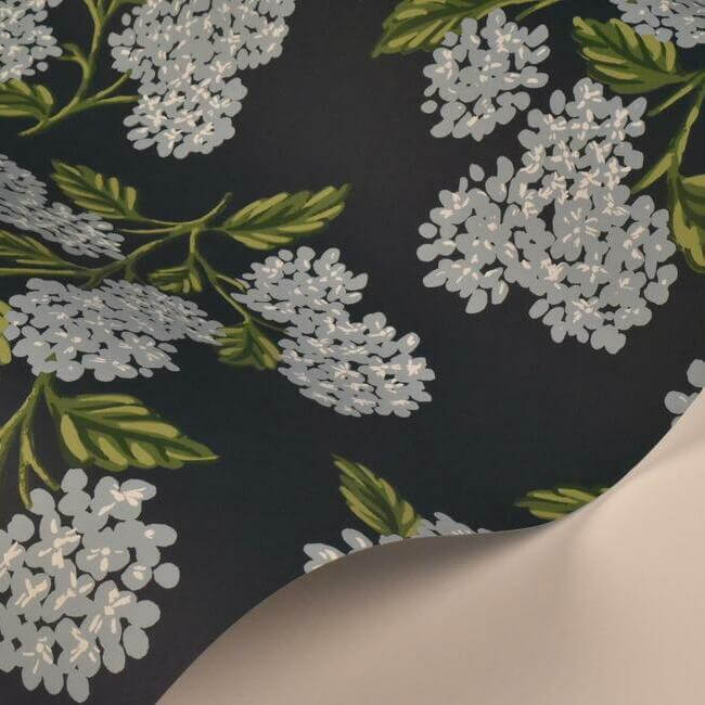 hydrangea-navy-wallpaper-york-wallcoverings-ri5142 - York Wallpaper Wallpaper