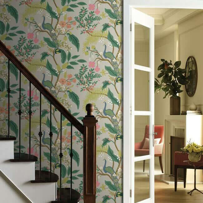 peacock-linen-wallpaper-york-wallcoverings-ri5171 - York Wallpaper Wallpaper
