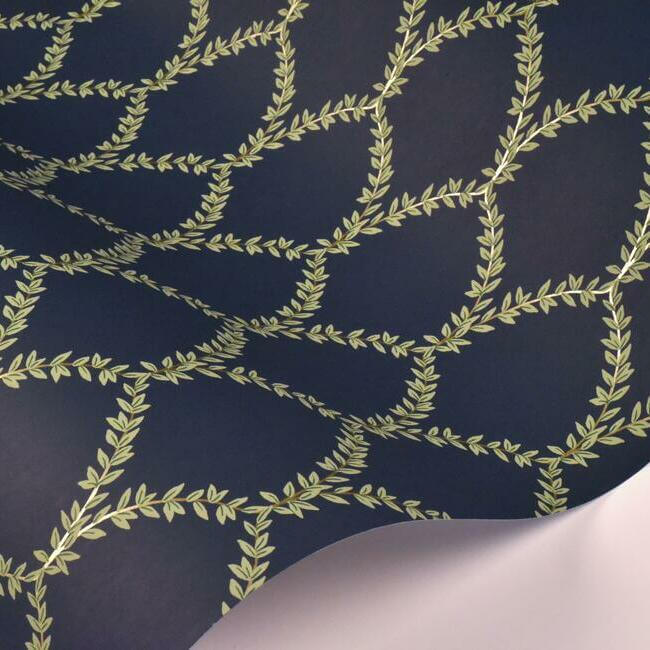 laurel-navy-wallpaper-york-wallcoverings-ri5179 - York Wallpaper Wallpaper