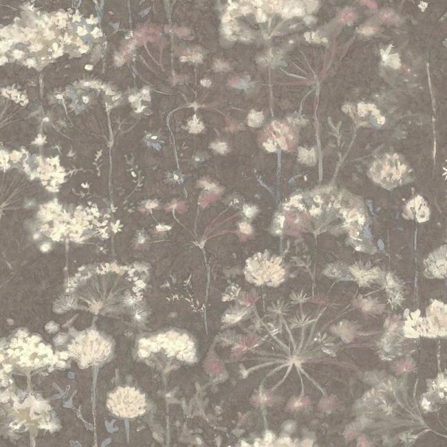 botanical-fantasy-wallpaper-dark-grey-purple-york-wallcoverings-na0544 - York Wallcoverings Wallpaper