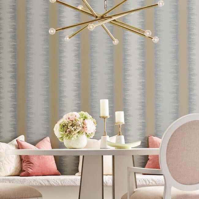 Quill Stripe Dark Grey Wallpaper - York Wallcoverings - NA0551 - York Wallcoverings Wallpaper