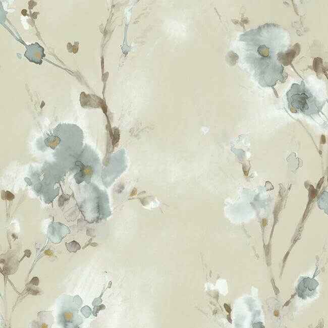 Soft Blue Charm Wallpaper - York Wallcoverings - CP1203