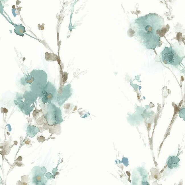 teal-charm-wallpaper-york-wallcoverings-cp1205 - York Wallpaper Wallpaper
