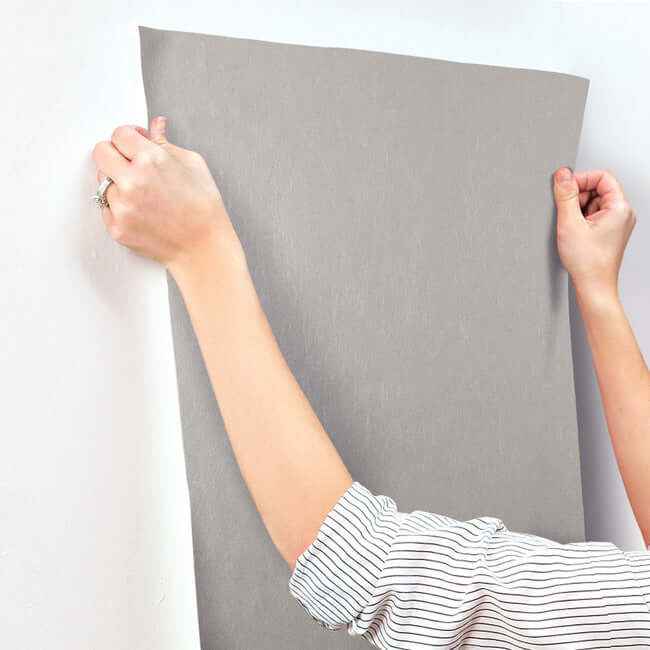 Oasis Silver Metallic Wallpaper - York Wallcoverings - DE9001 - York Wallcoverings Wallpaper