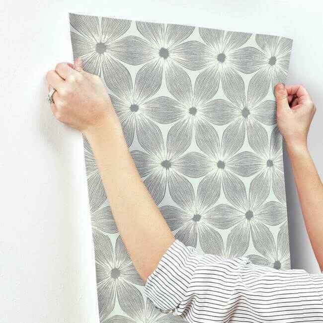 Everlasting Blue & Silver Wallpaper - York Wallcoverings - CI2303 - York Wallcoverings Wallpaper