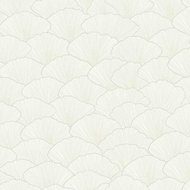 luminous-ginkgo-white-cream-wallpaper-york-wallcoverings-ci2335 - York Wallcoverings Wallpaper
