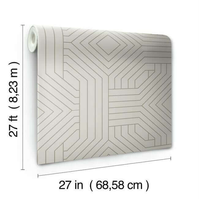 diverging-diamonds-taupe-wallpaper-york-wallcoverings-ci2377 - York Wallcoverings Wallpaper