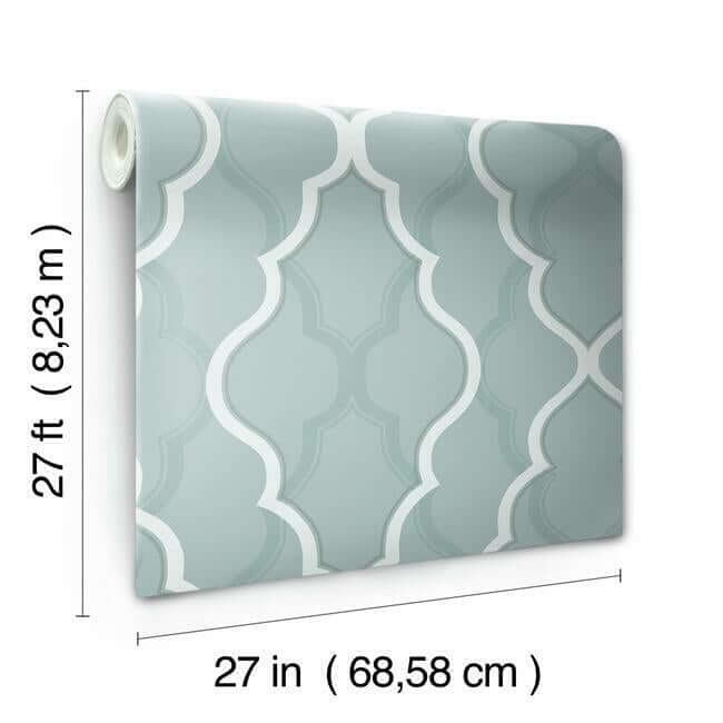double-damask-teal-wallpaper-york-wallcoverings-ci2394 - York Wallcoverings Wallpaper
