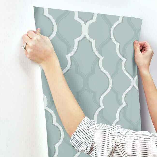 Double Damask Teal Wallpaper - York Wallcoverings - CI2394 - York Wallcoverings Wallpaper